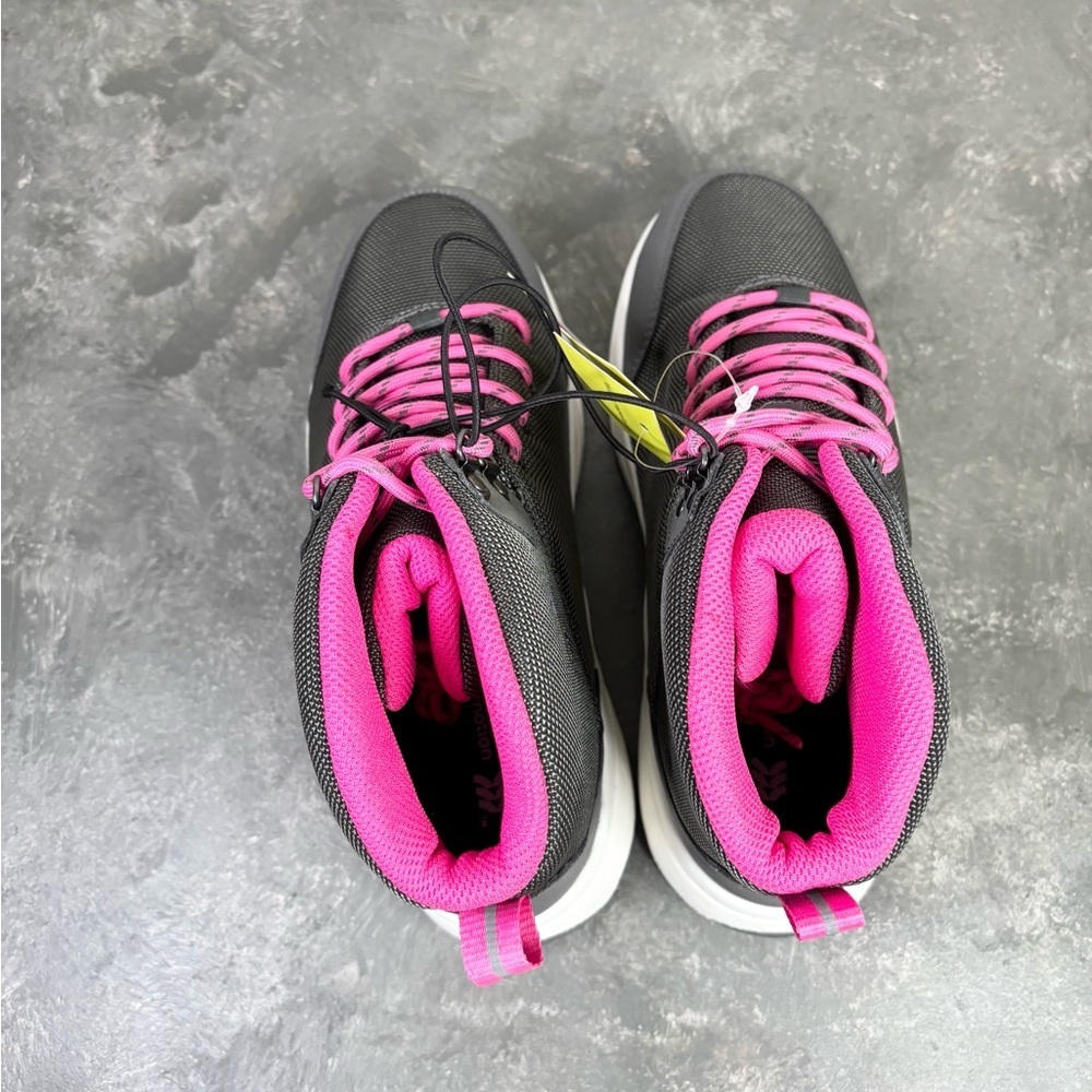 All In Motion Kids Dawson Lace-Up Winter Boots in a gray and pink size 5 new - Picture 5 of 8